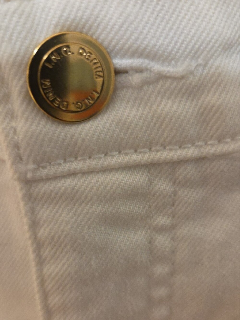INC International Concepts Straight Leg High-Rise Jeans in White - Picture 4 of 6